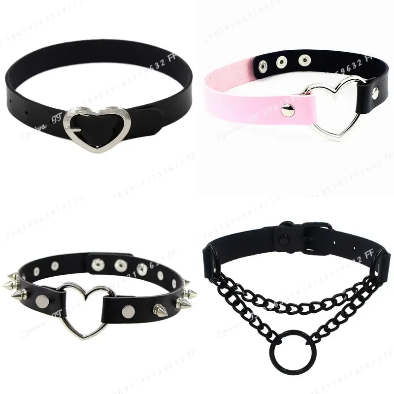 Goth Punk Spike Choker - Harajuku Punk Rock Gotycki Naszyjnik Choker