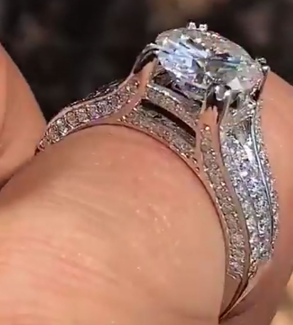 Moissanite Engagement Ring 1 Carat - Pierścionek zaręczynowy ślubny rocznicowy dla kobiet
