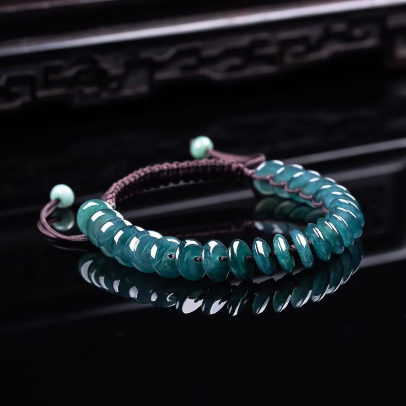 Necklaces - Naturalny prawdziwy szmaragdowy niebieski naszyjnik z