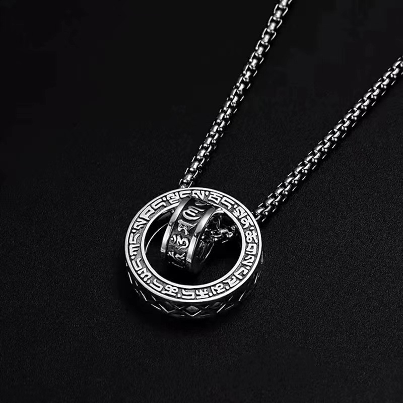 925 Sterling Silver Chain Necklace Men - Srebrny naszyjnik próby 925 z zawieszką