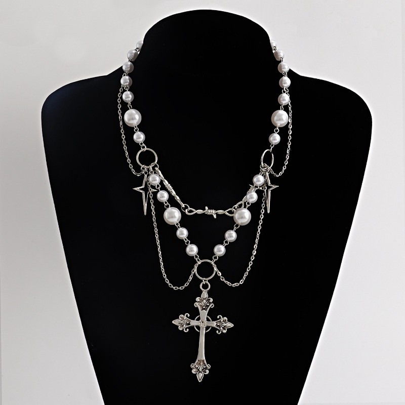 Naszyjnik z zawieszką w stylu  – Pearl Choker Necklace Vintage recenzja i cena