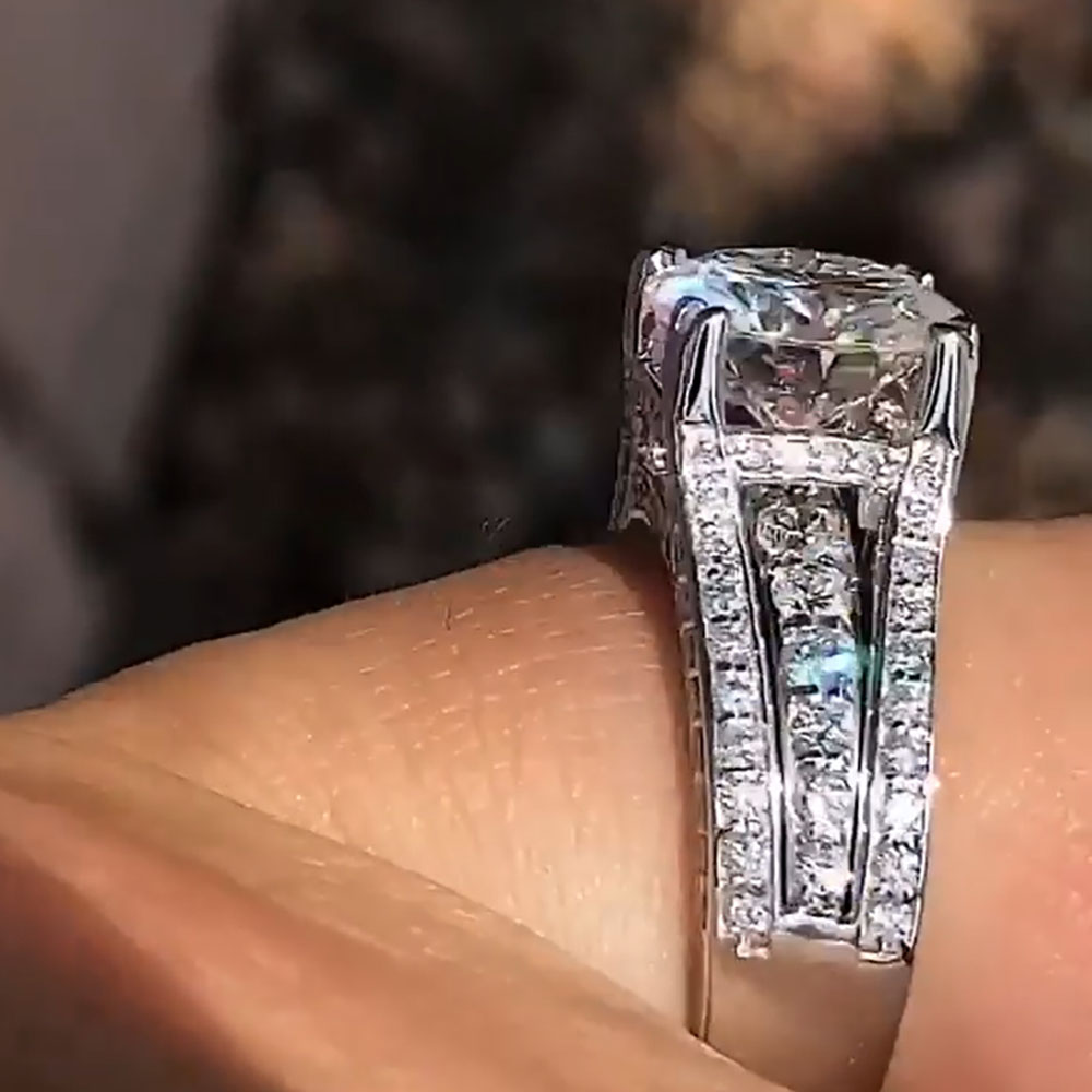 Pierścionek zaręczynowy ślubny – Moissanite Engagement Ring 1 Carat recenzja i cena