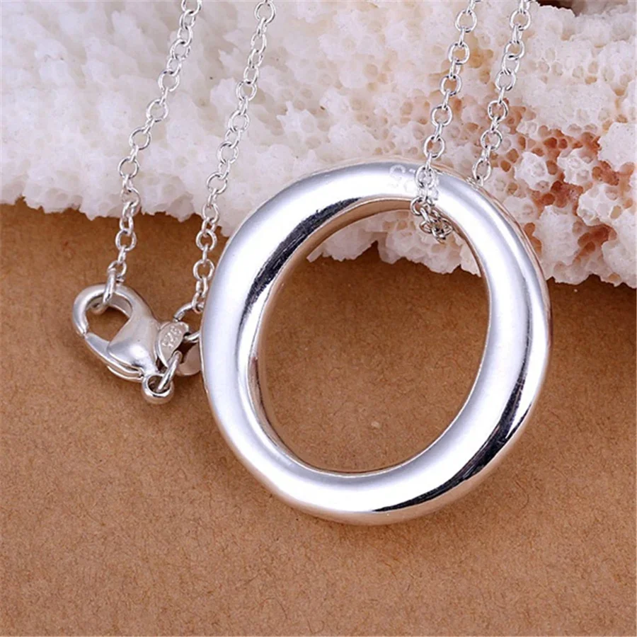 Modny naszyjnik z zawieszką w  – 925 Sterling Silver Chain Necklace Men recenzja i cena