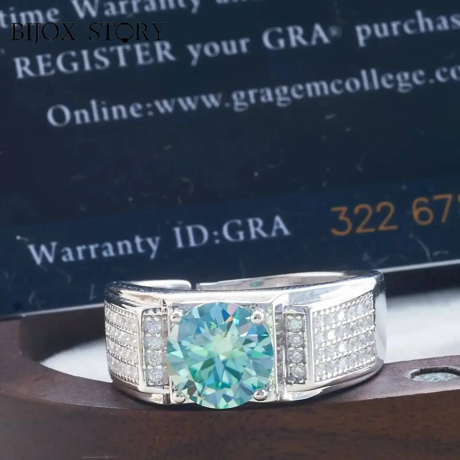 1 karatowy naturalny niebieski – Moissanite Engagement Ring 1 Carat recenzja i cena