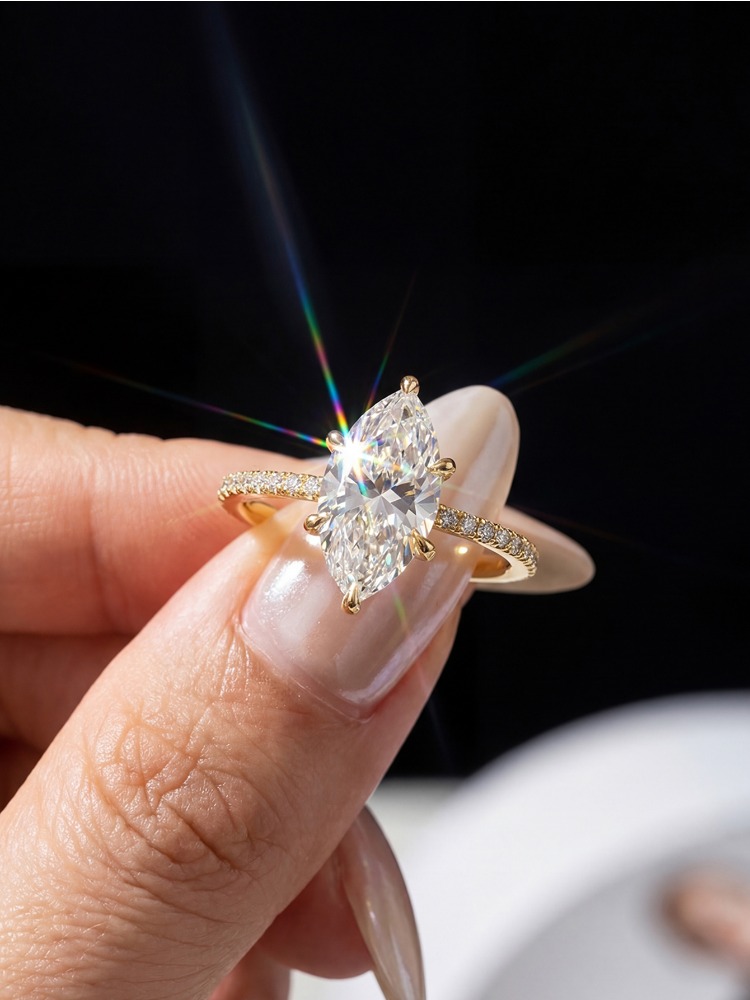 Prawdziwy pierścionek z moissa – Moissanite Engagement Ring 1 Carat recenzja i cena