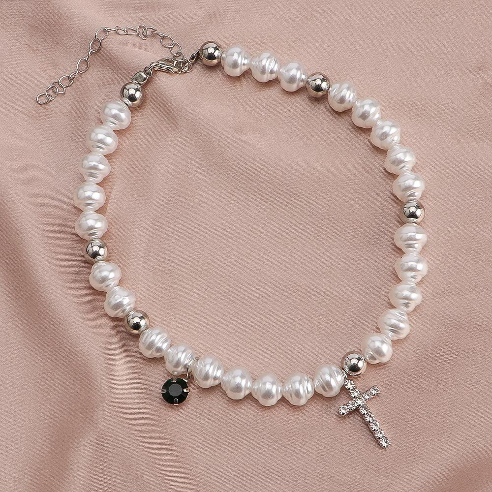 Vintage wisiorek kryształowy k – Pearl Choker Necklace Vintage recenzja i cena