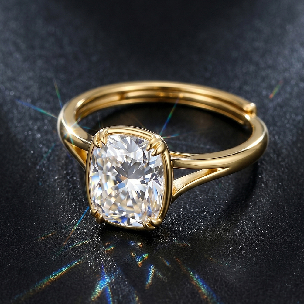 Pierścionek ze srebra próby S9 – Moissanite Engagement Ring 1 Carat recenzja i cena