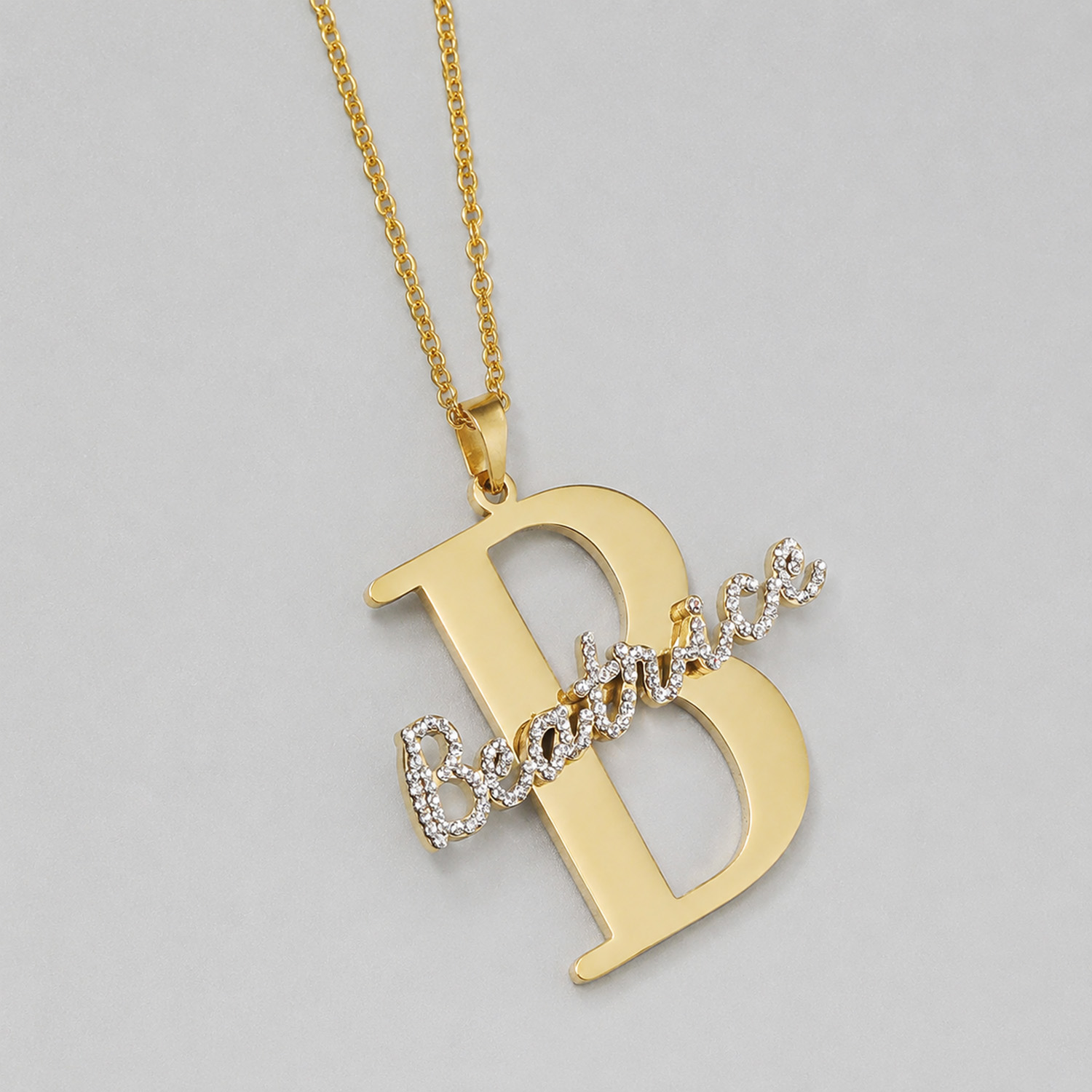 Naszyjnik z imieniem z diament – Initial Letter Necklace 18K Gold recenzja i cena