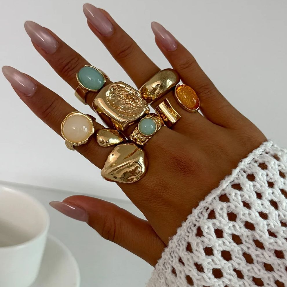 DIEZI 7 szt./zestaw Vintage Wi – Vintage Punk Knuckle Rings Set recenzja i cena