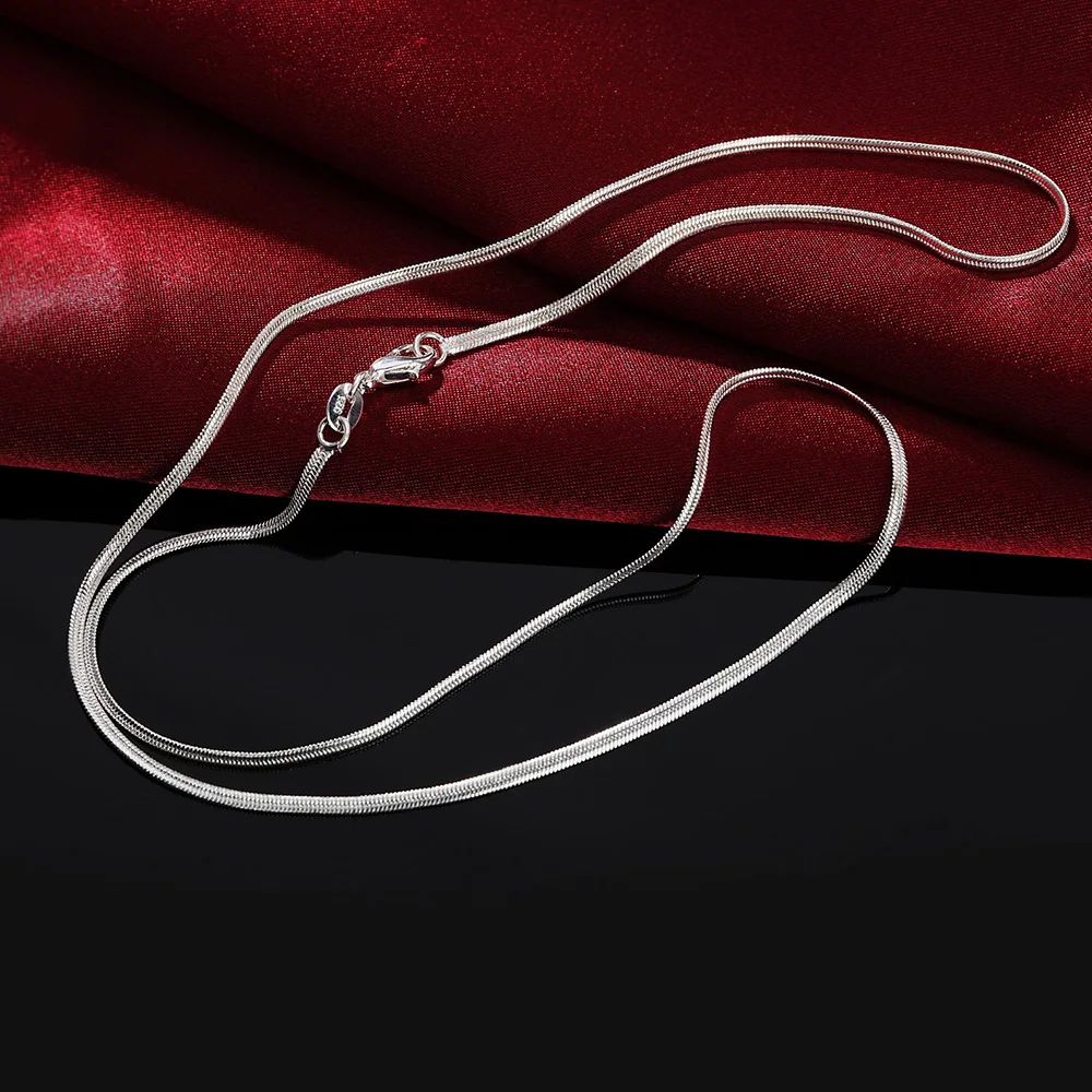 40-75cm długość 925 srebrny na – 925 Sterling Silver Chain Necklace Men recenzja i cena