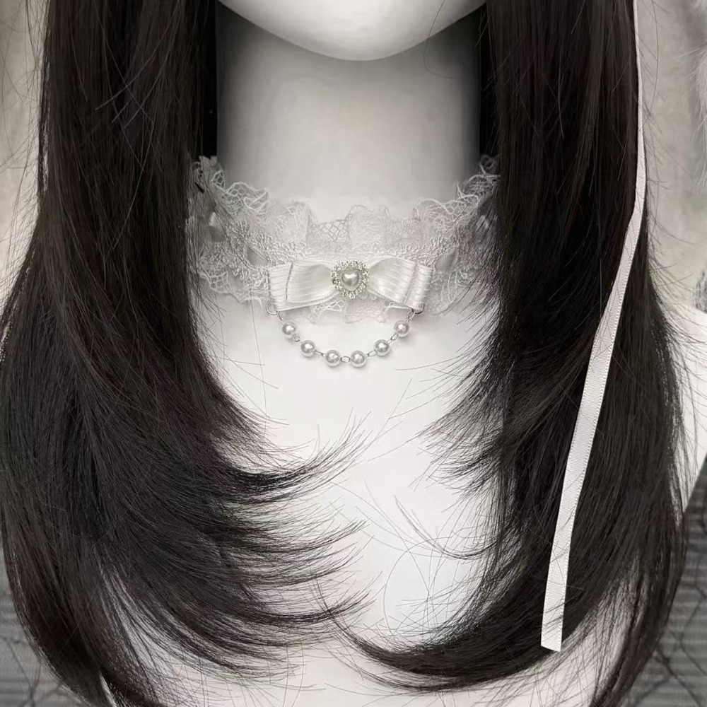 Koronkowy naszyjnik choker z k – Pearl Choker Necklace Vintage recenzja i cena