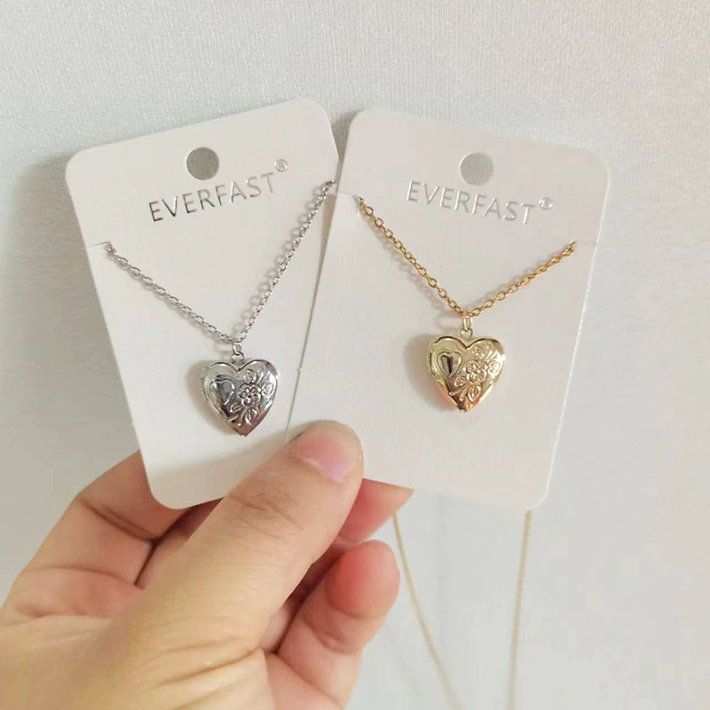 1pc Tiny Heart 14mm Photo Fram – Heart Locket Necklace Photo recenzja i cena