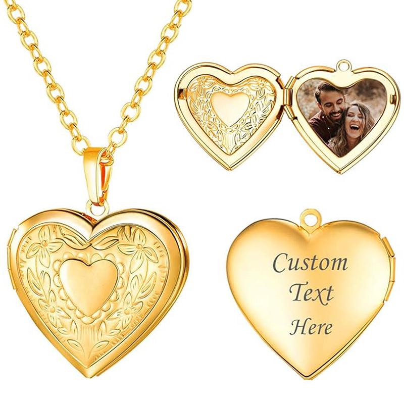 Spersonalizowany naszyjnik z m – Heart Locket Necklace Photo recenzja i cena