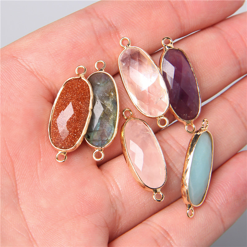 2 sztuk 10X26mm naturalna podw – Crystal Pendant Necklace Natural Stone recenzja i cena