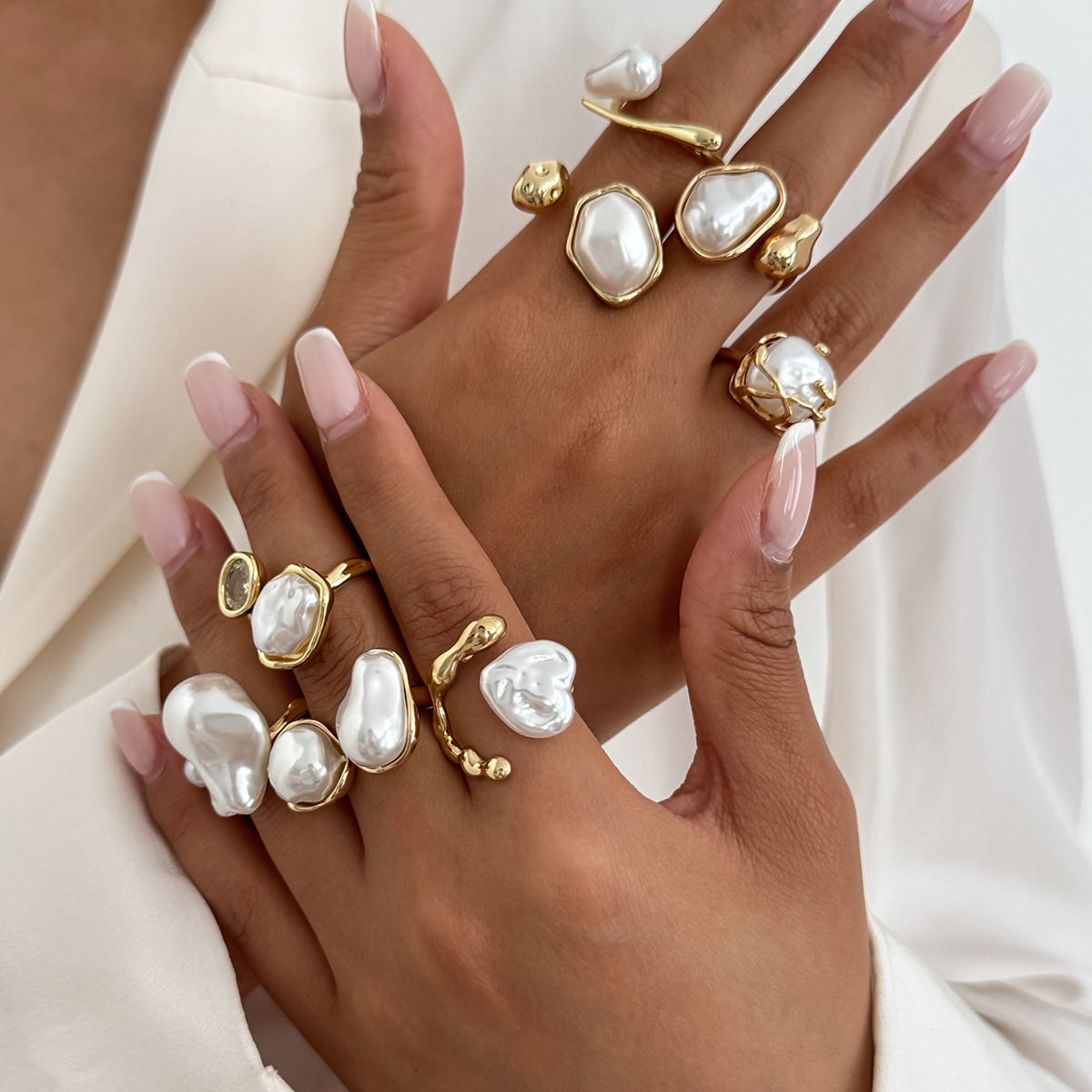 7 sztuk/zestaw Złote Pierścion – Vintage Punk Knuckle Rings Set recenzja i cena