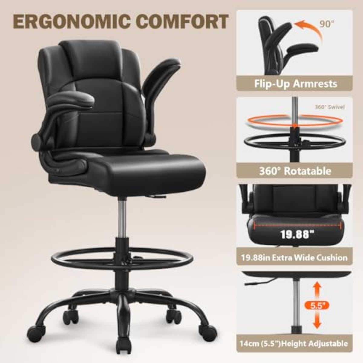 Ergonomiczny, wysoki stołek do – Rings recenzja i cena