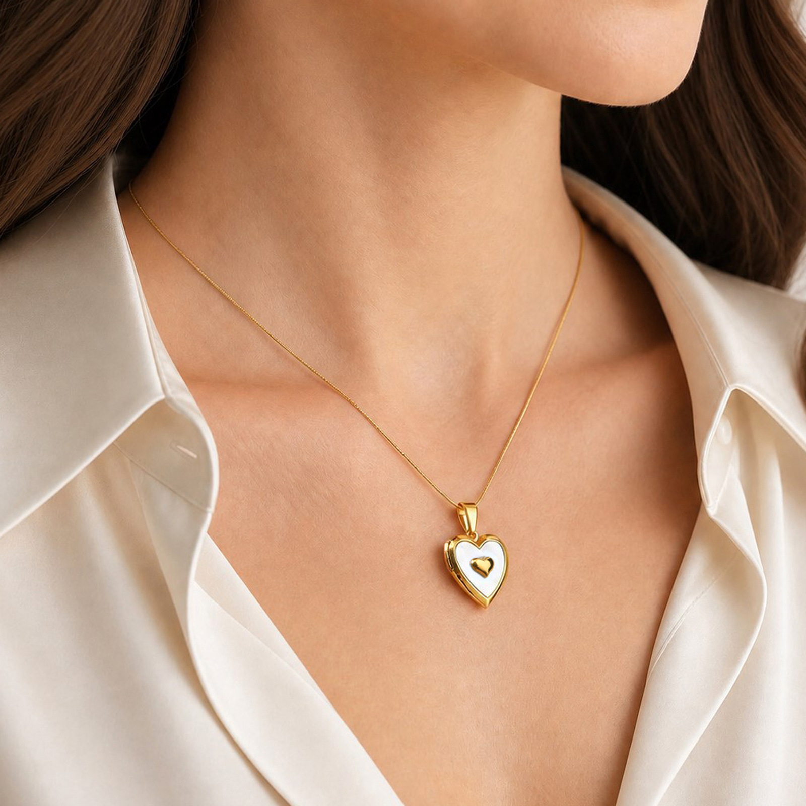 Personalizowany naszyjnik z me – Heart Locket Necklace Photo recenzja i cena