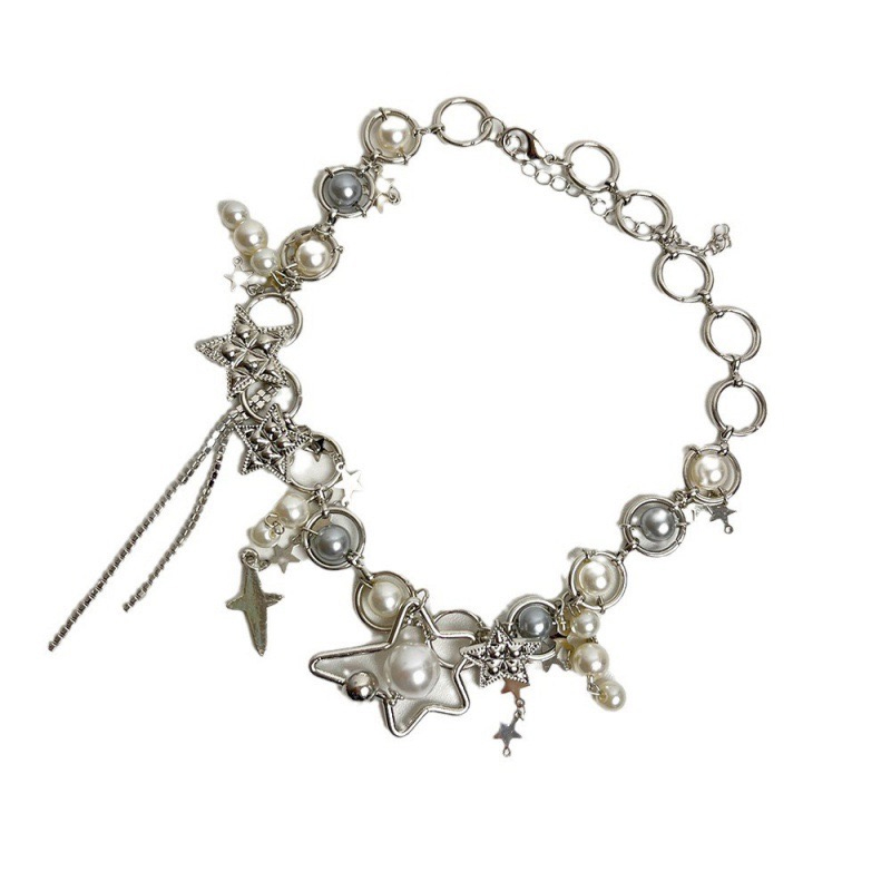 Biżuteria Y2K łańcuszki z perł – Pearl Choker Necklace Vintage recenzja i cena