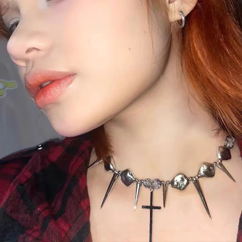 Naszyjnik Y2K Subkultura z kol – Goth Punk Spike Choker recenzja i cena