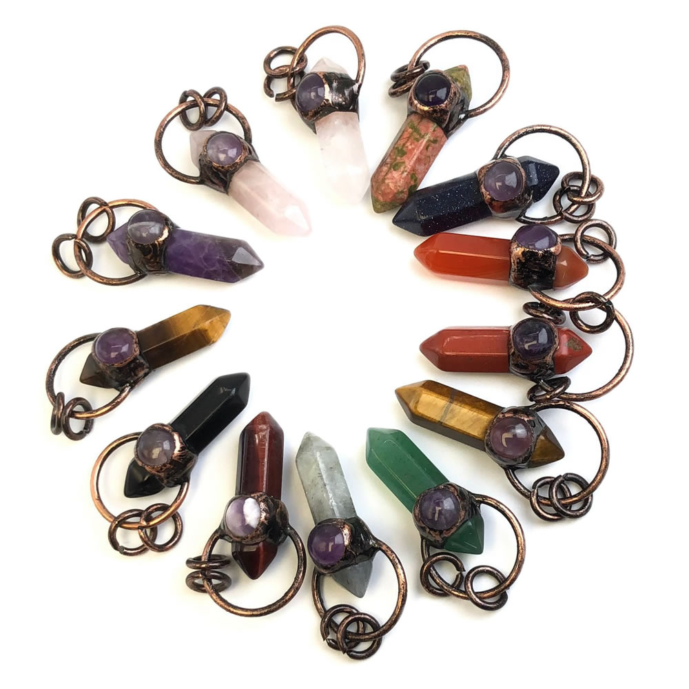 Naturalne kamienne wisiorki z  – Crystal Pendant Necklace Natural Stone recenzja i cena